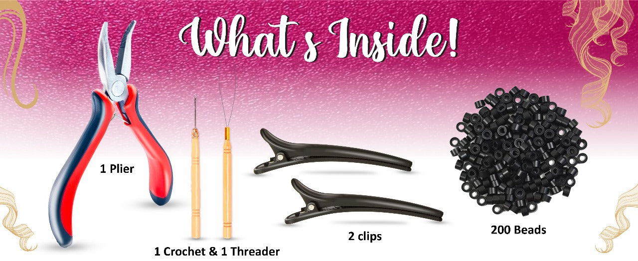 Andou | 14 colors | 3500 strands | heat resistant hair tinsel kit for girls, women