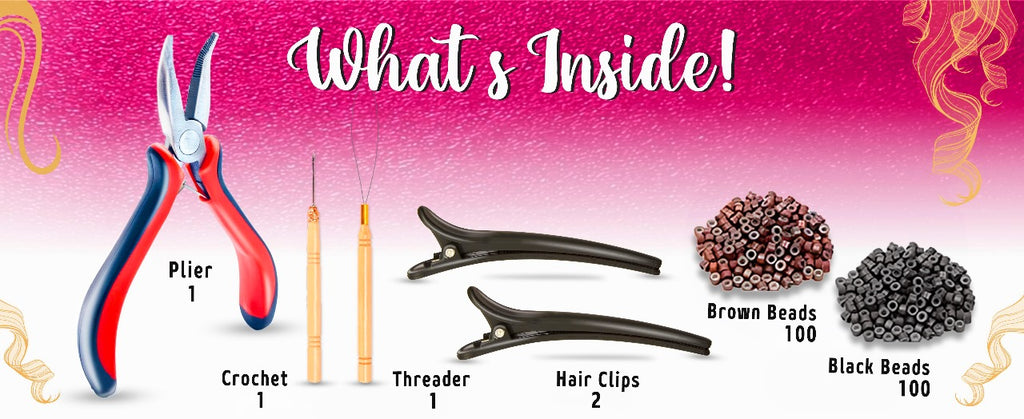 Andou | 14 colors | 3500 strands | heat resistant hair tinsel kit for girls, women