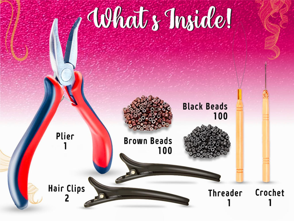 Andou | 14 colors | 3500 strands | heat resistant hair tinsel kit for girls, women